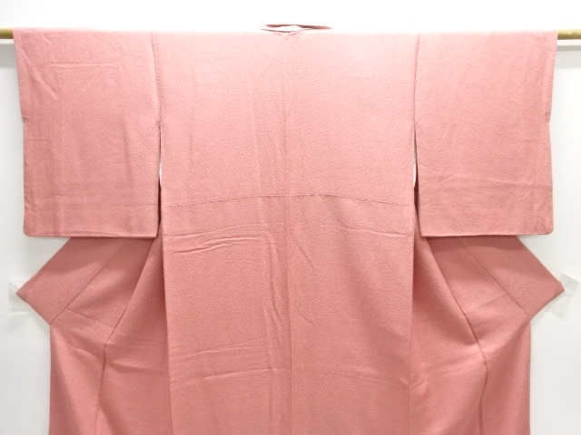  氷割れ模様織出し色無地着物